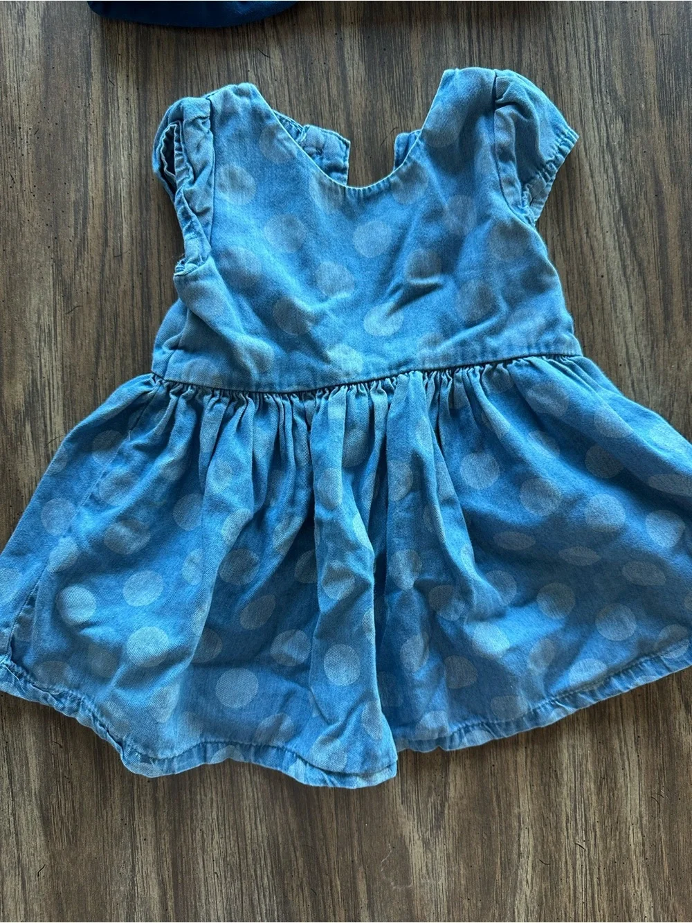 OshKosh B'gosh Blue Polka Dot Dress with Dark Blue Vest